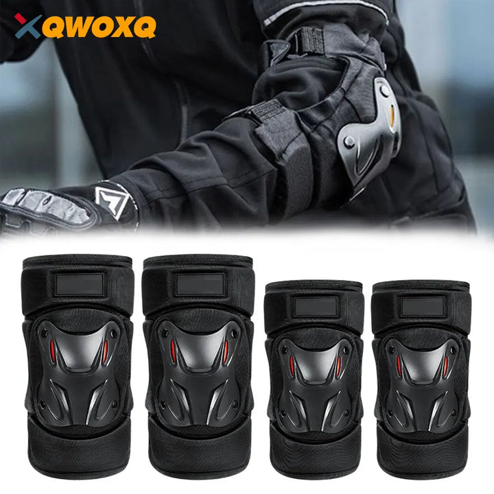 1 Pair Elbow Support Protective Motorbike Kneepads Motocross Motorcycle Knee Pads Riding Protector Racing Guards Protection Set