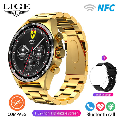 LIGE New Smart Watch 400mAh Outdoor Compass Positioning Men's Watch