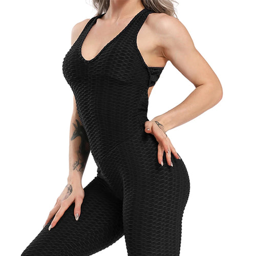 INFILAR Sexy Backcross Sports Jumpsuits Women Fitness Sets High Waist