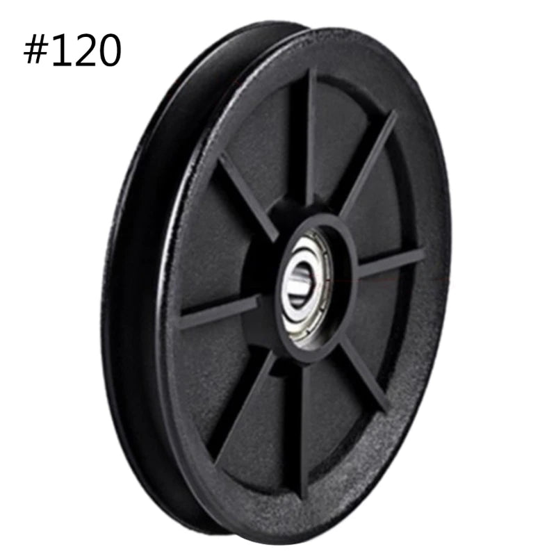 Nylon Bearing Pulley Wheel Round Black Wheel Cable Gym Fitness