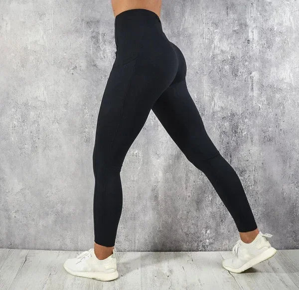 Yoga Fitness Women Leggings High Waist Tights with Pocket Gym Workout Running Stretchy Sexy Butt Liftting Casual Skinny Pants