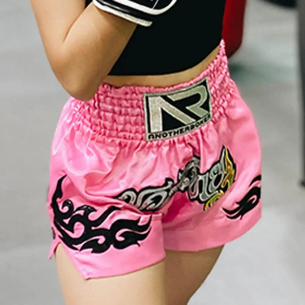 Adults Kids Muay Thai Cord Design Kickboxing Shorts Boys Girls Martial
