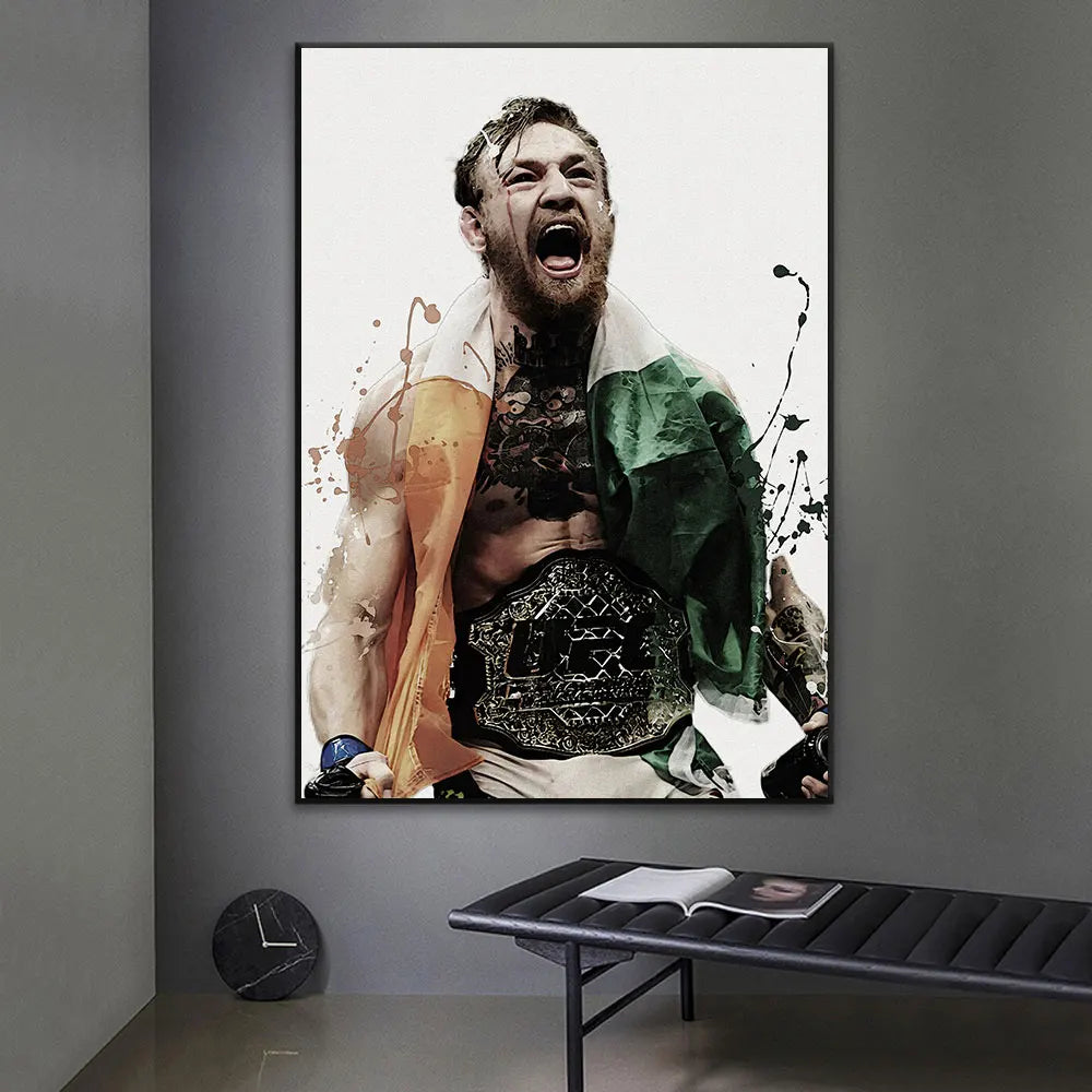 Inspirational Boxing Conor McGregor Professional Boxers Poster Canvas