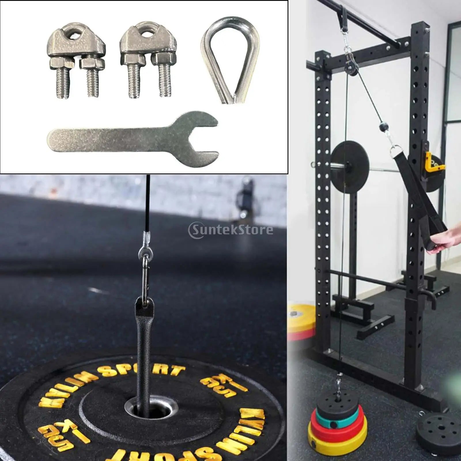 Gym Pulley Machine Cable Ball Stopper Fixing Kit Weight Cable Machine