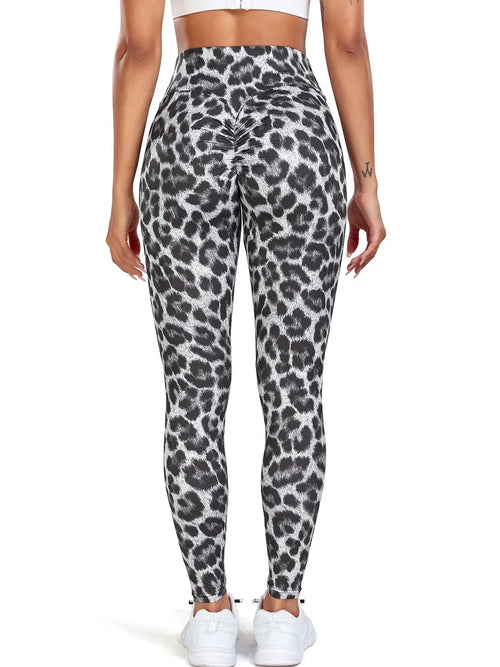 Leopard Print Leggings Women's High Waisted Yoga Pants Fitness Push Up