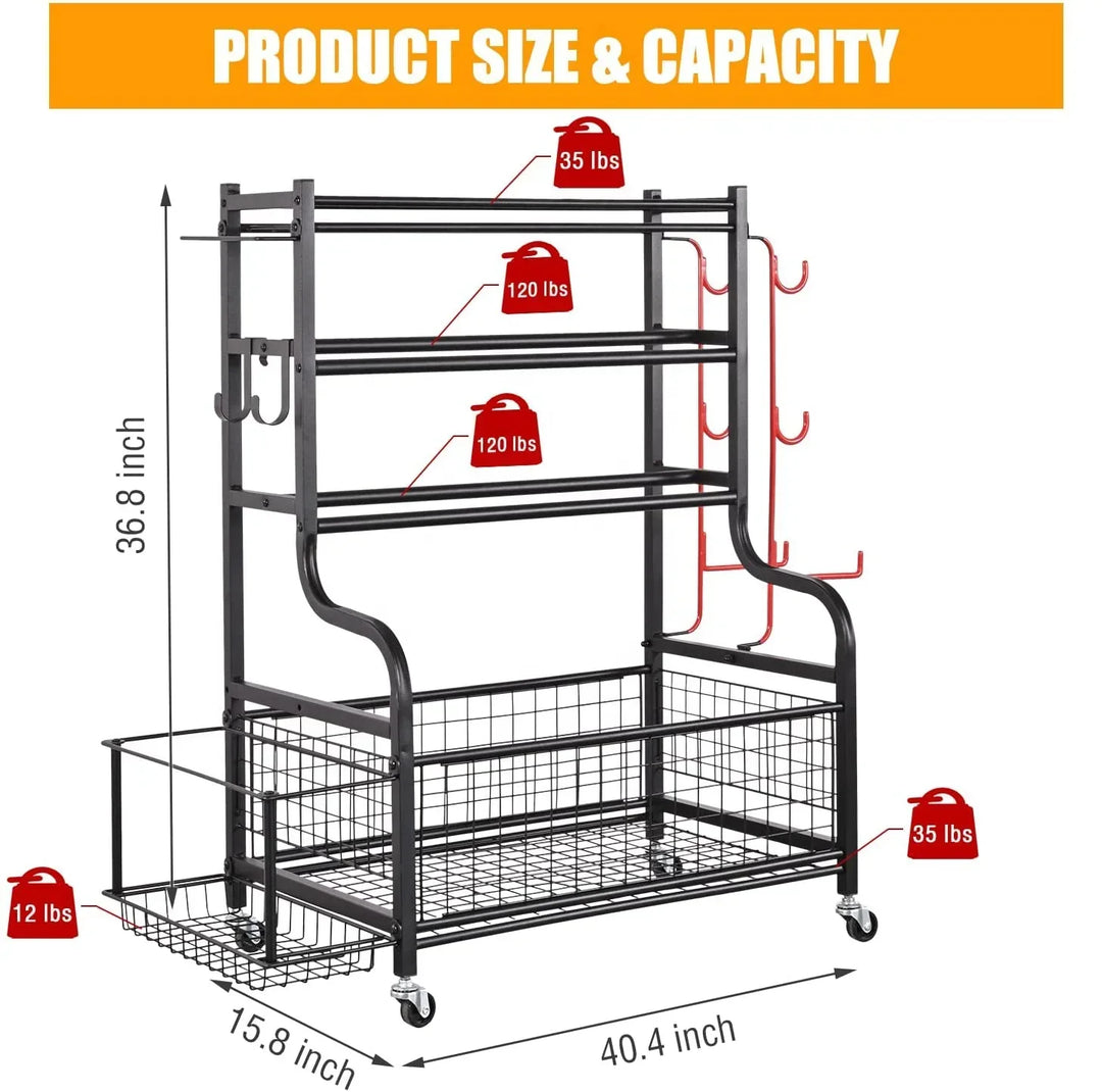 Yoga Mat Storage Rack Home Gym Storage Rack for Dumbbells Kettlebells