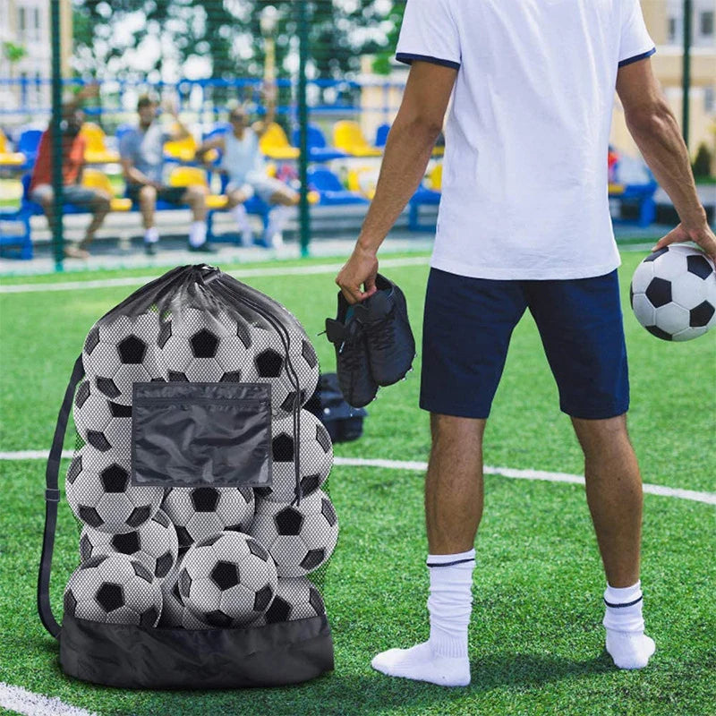 Mesh Soccer Ball Bag Extra Large Drawstring Basketball Storage Bag