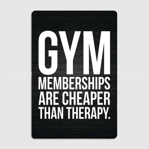 Gym Motivation High Quality Metal Fitness Poster for Gym Wall Decor