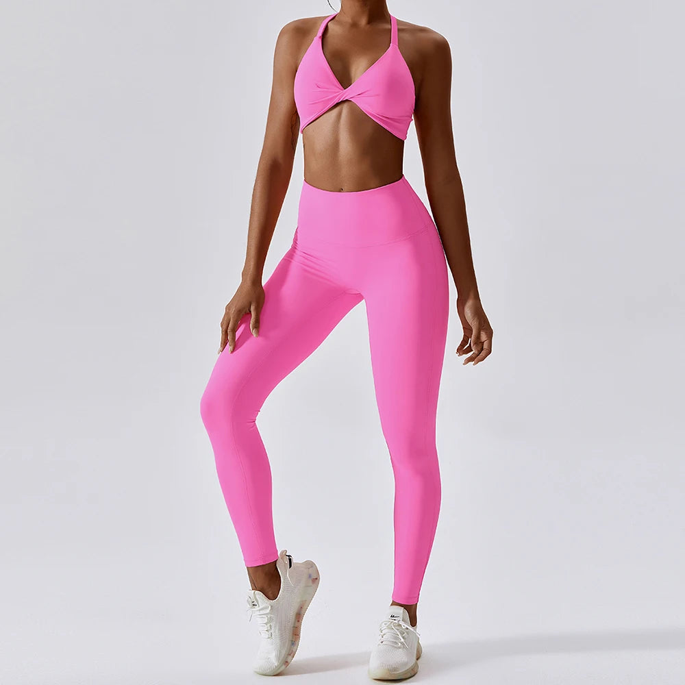 Women's Tracksuit Seamless Yoga Set 2PCS Workout Sportswear Gym