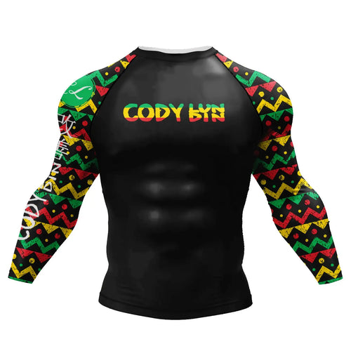 Custom CODY LUNDIN Long Sleeve Jiu Jitsu BJJ Rashguard For Men Tattoo