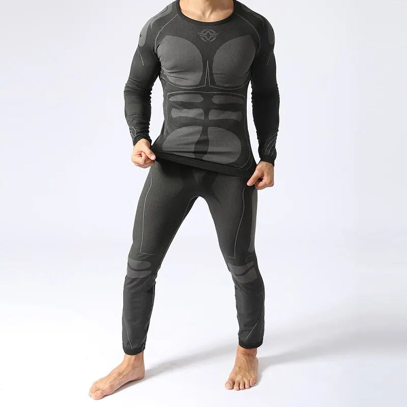 Men Sport Thermal Underwear Suits Outdoor Cycling Compression