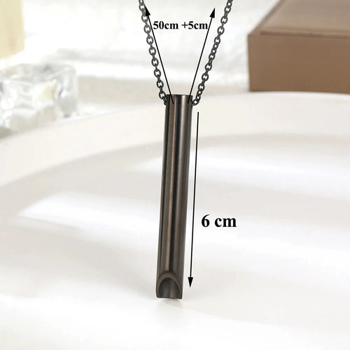 Stainless Steel Anxiety Breathing Necklace for Women Stress Relief