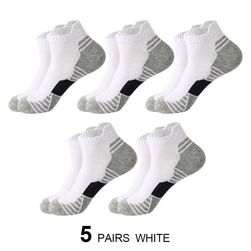 5 Pairs Sport Ankle Socks Men Running Low Cut Cotton Sock Outdoor