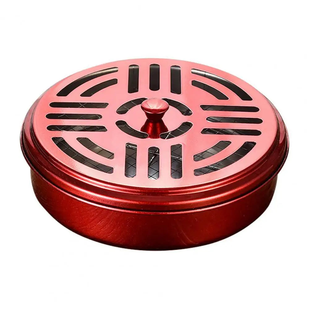 Stainless Steel Mosquito Coil Box Tray Shelf Home With Cover And Fireproof Anti-scalding Creative Incense Stove Mosquito Coil