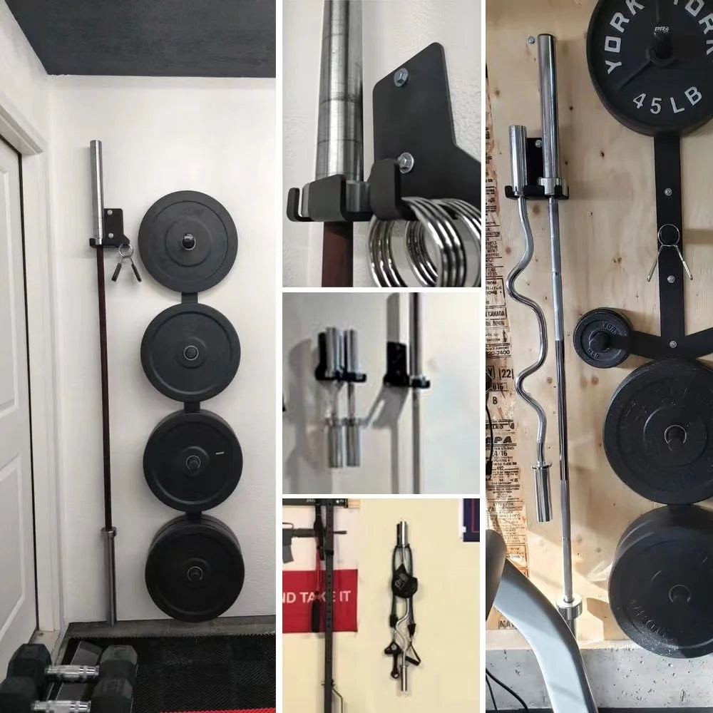 Barbell Rod Holder For Gym Home Barbell Bar Hanging Rack Vertical