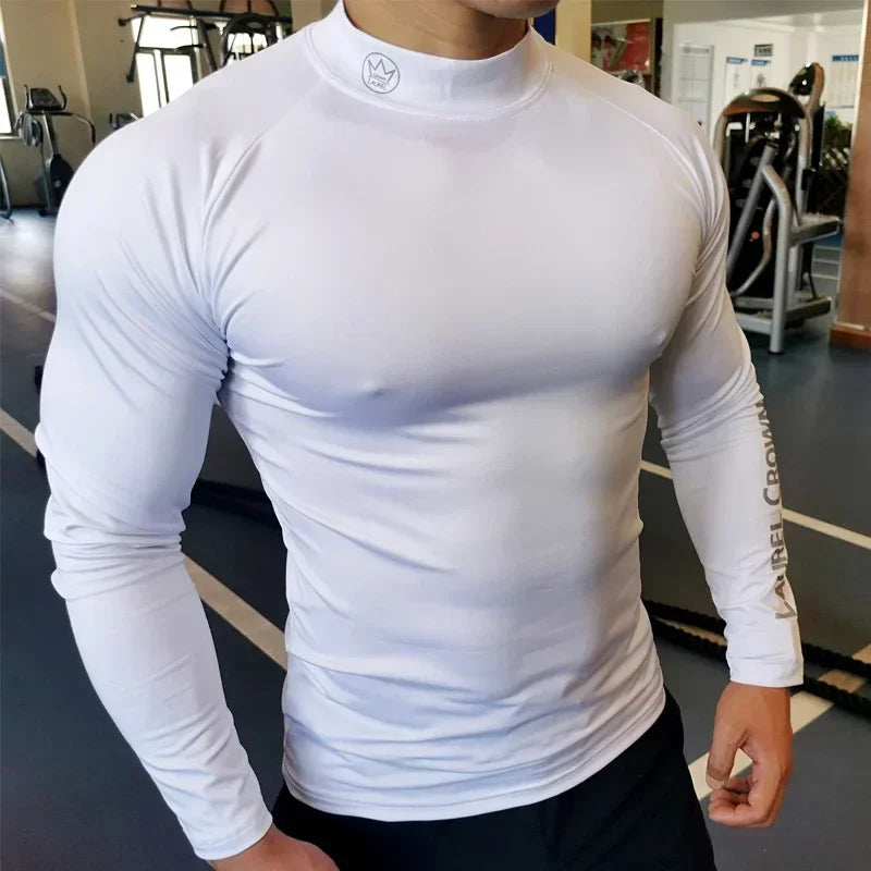 Fitness T-shirt Men Long Sleeve Training Shirts Running Compression