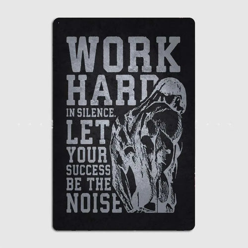 Gym Motivation High Quality Metal Fitness Poster for Gym Wall Decor