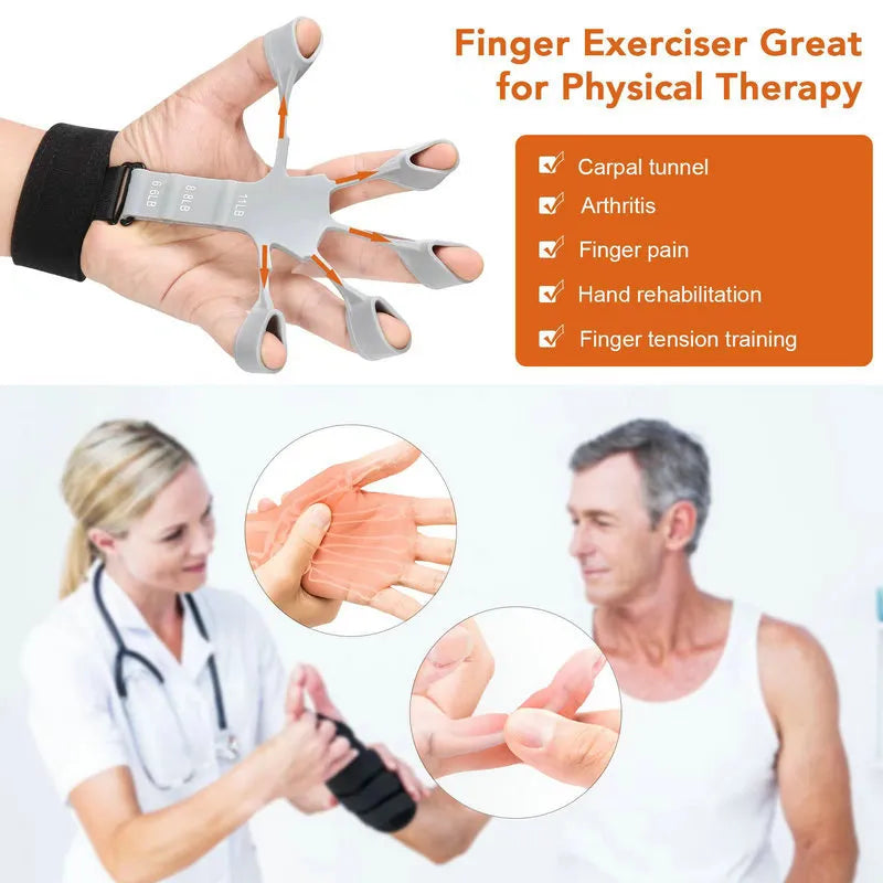 1pcs Silicone Gripster Hand Grip Finger Power Strengthener Stretcher