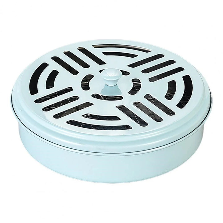 Stainless Steel Mosquito Coil Box Tray Shelf Home With Cover And Fireproof Anti-scalding Creative Incense Stove Mosquito Coil