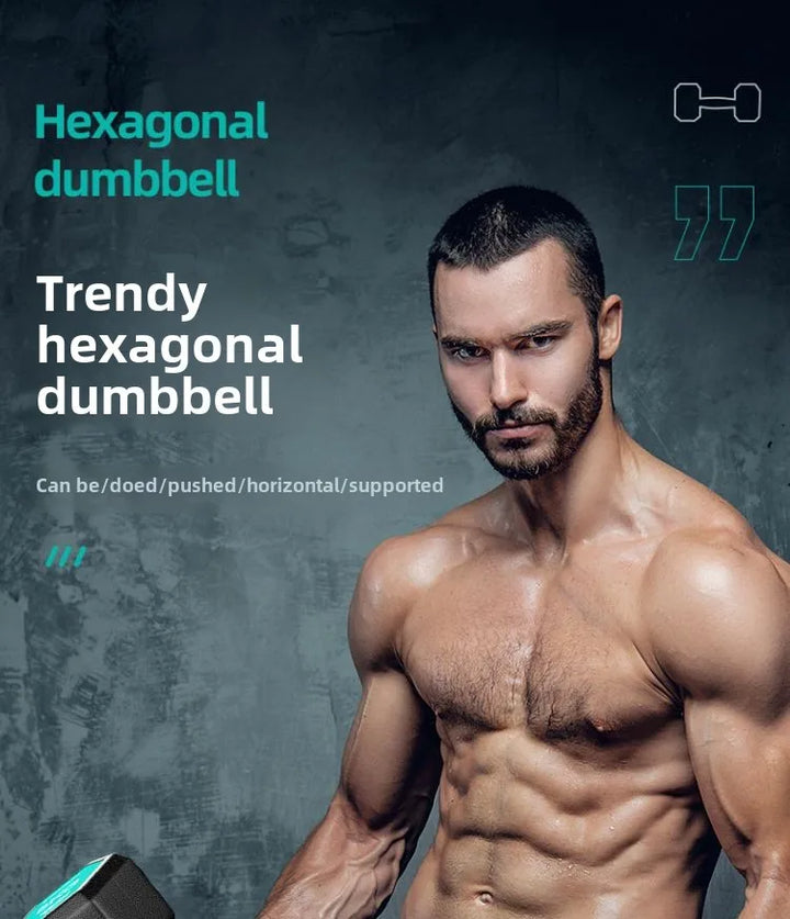 Hexagonal Dumbbells for Men Students Home Fitness Equipment Children Wrapped Dumbbells Pair 0kg 5kg Arm Muscle Training