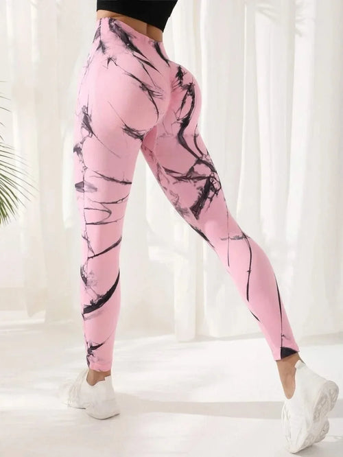 Tie Dye Seamless Leggings Women for Gym Yoga Pants Push Up Workout