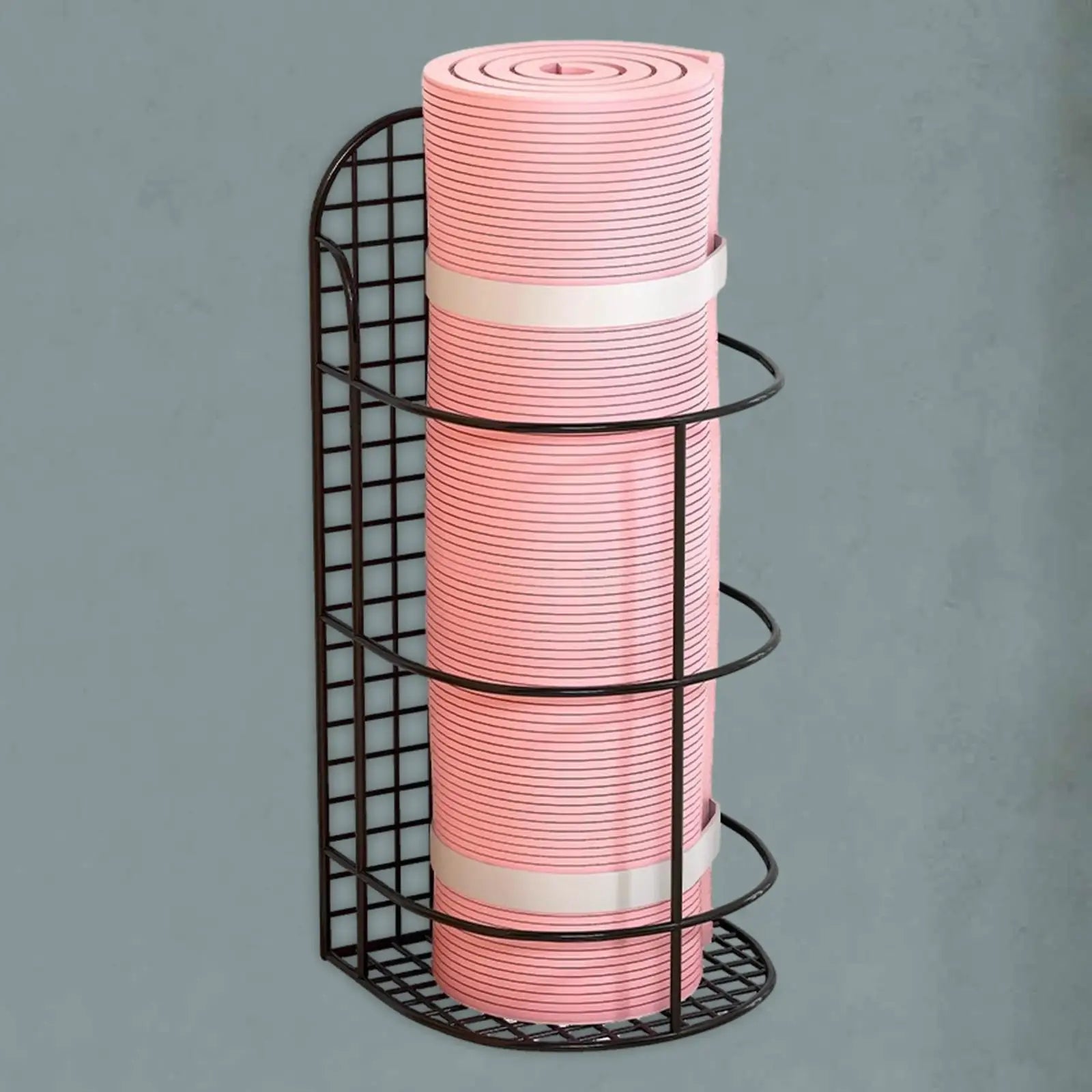 Yoga Mat Storage Basket Metal Organizer Equipment Workout