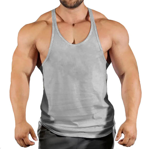 Brand Vest Muscle Fashion Gym Mens Back Tank Top Sleeveless Stringer