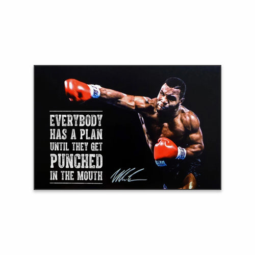 Fitness Motivational Poster Mike Tyson Boxing Sport Quote Art Gym Wall
