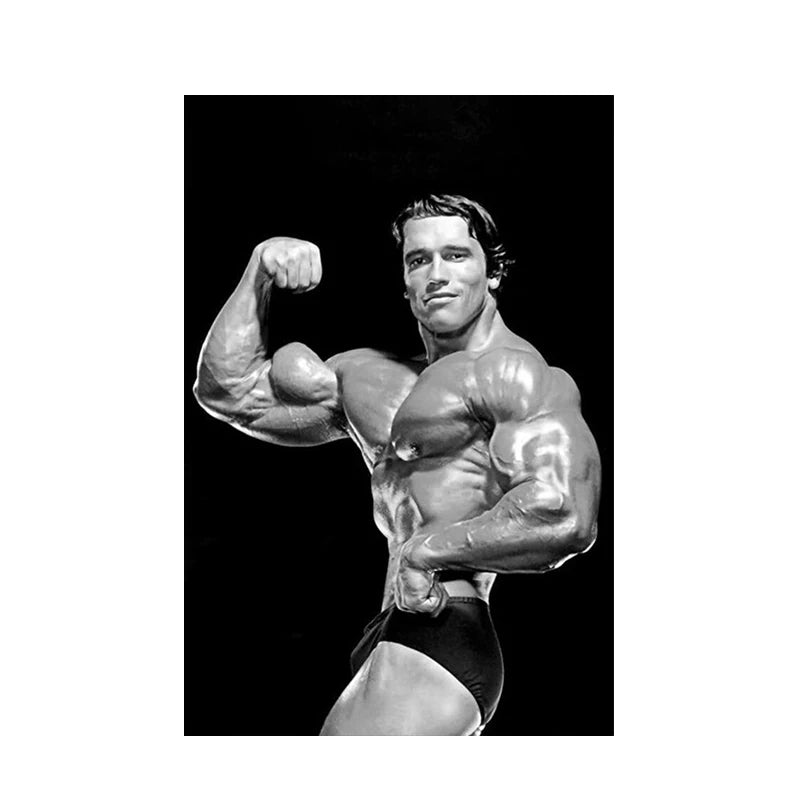 Muscular Man Bodybuilder Art Posters and Prints Canvas Painting Motivational Wall Art Pictures for Gym Living Room Home Decor