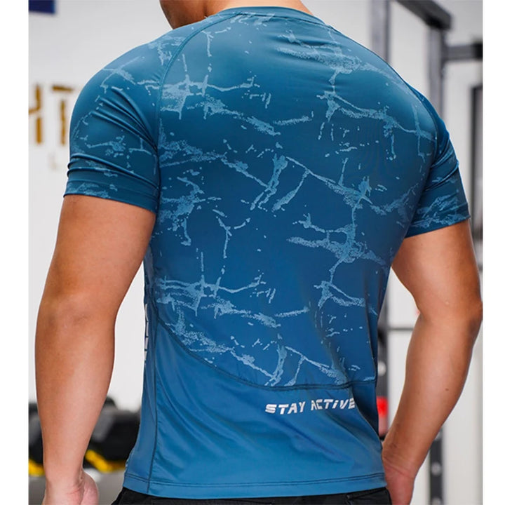 Men Sport T-shirt Quick Dry Short Sleevee Workout Gym TShirt