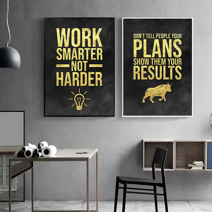 Motivational Quotes Canvas Painting Wall Art Picture Prints Office Posters Inspirational Work Success Home Decor Unframed