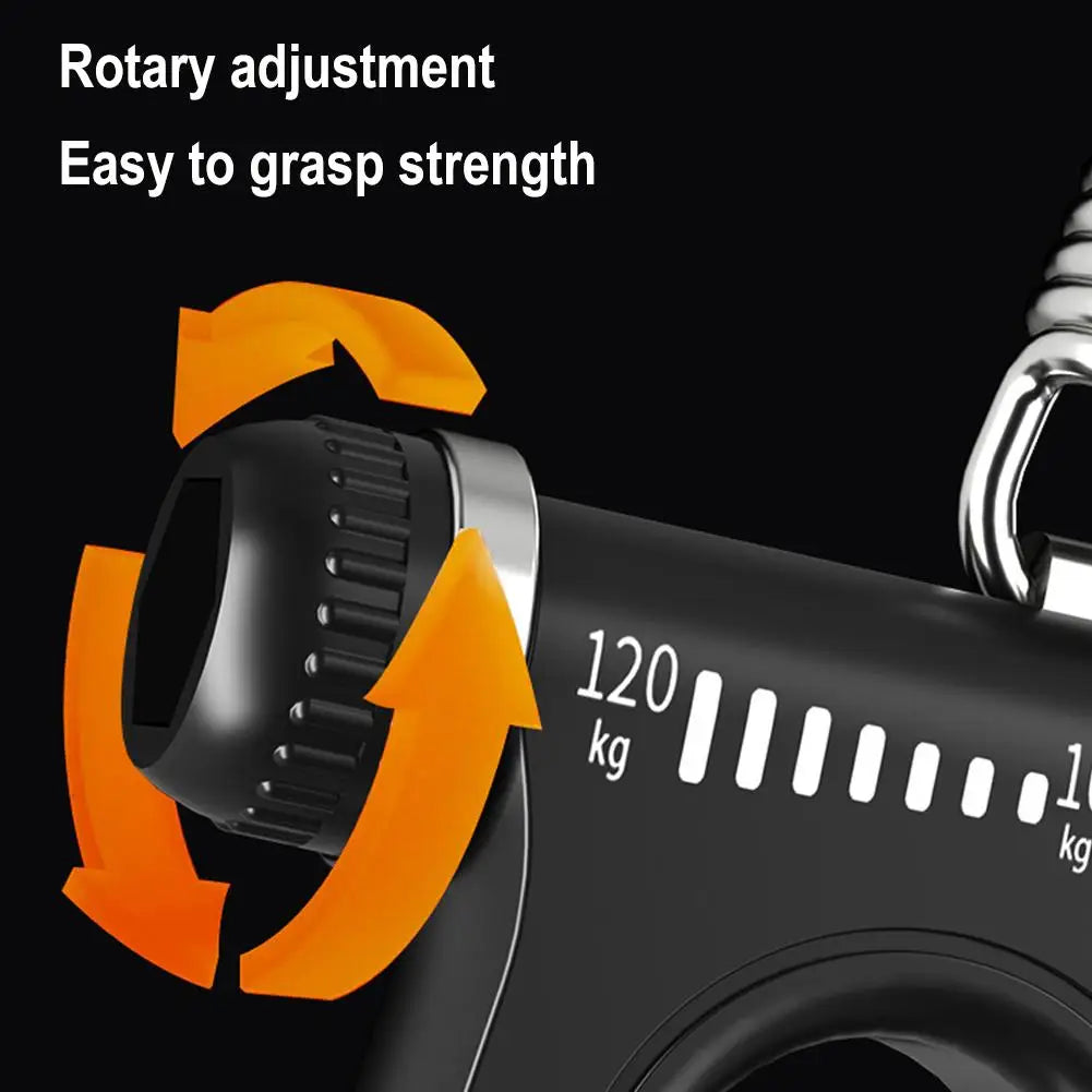 10-120kg Adjustable Heavy Gripper Fitness Hand Exerciser Grip Count
