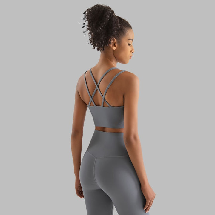 SOISOU New Nylon Yoga Set Women's Tracksuit Fitness Gym Two Piece Set