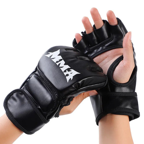 1 Pair Professional Boxing Gloves Muay Thai Fighting Gloves PU Leather