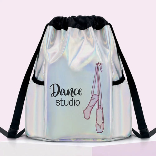 Girls Laser Shiny Ballet Dance Bags Kids Training Shoulder Gym