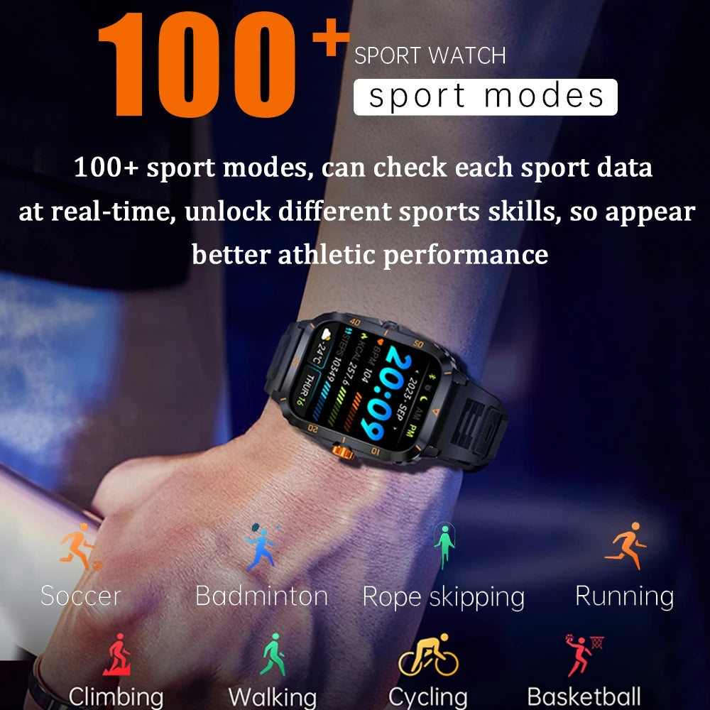 2024 Men Smartwatch 3ATM Waterproof Barometer Altimeter GPS Trajectory