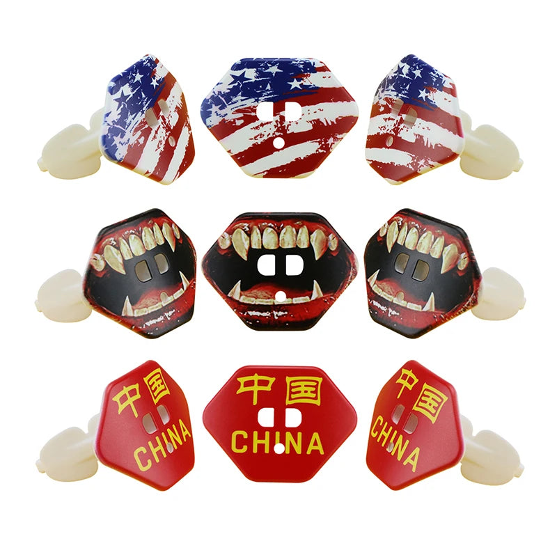 MMA Mouth Guard Lip Guard Boxing Rugby American Football Mouth Guard with Fangs Mouthpiece with Lip