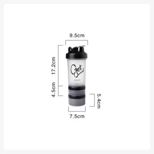 500ml Large-capacity Shaker Protein Bottle Powder Mixing Cup Portable