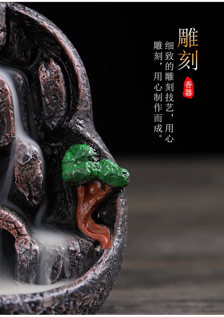 Backflow Incense Burner Resin Home Indoor Tea Path Incense Path New Retro Creative Backflow Decoration