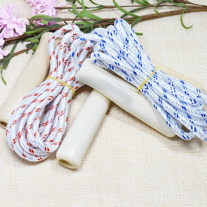 1 Pcs Wooden Handle Skipping Rope Color Random Gym Fitness Equipment