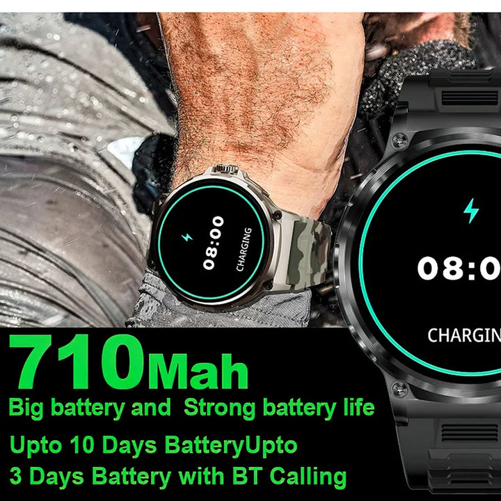 New 1.85-inch ultra HD smartwatch, GPS track, HD Bluetooth call; 710