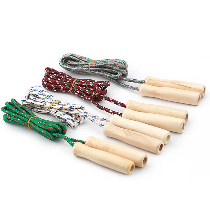 1 Pcs Wooden Handle Skipping Rope Color Random Gym Fitness Equipment