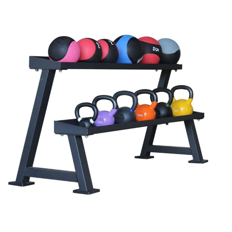 High Quality Two Tiers Kettlebell Rack Storage Kettlebell Weight Rack