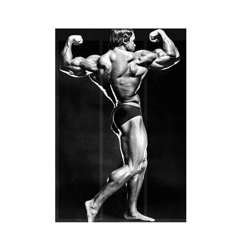 Muscular Man Bodybuilder Art Posters and Prints Canvas Painting Motivational Wall Art Pictures for Gym Living Room Home Decor