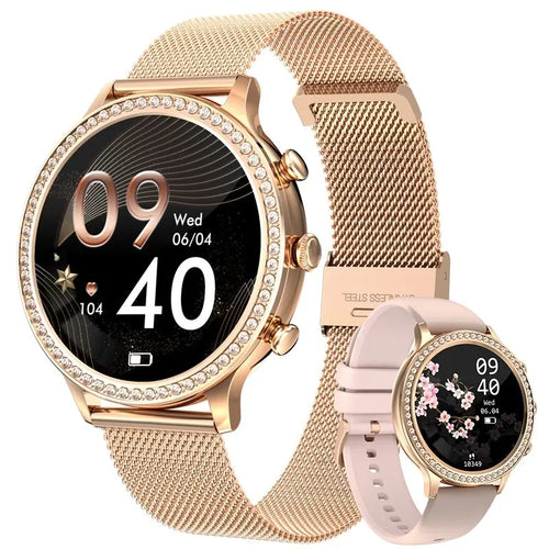 LIGE Fashion Smart Watch For Lady Bluetooth Call Blood Pressure DIY