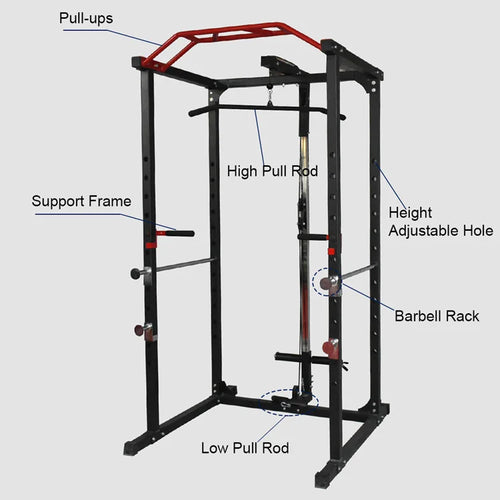 Multi-Functional Home Weight Cage Steering Machine Squat Power