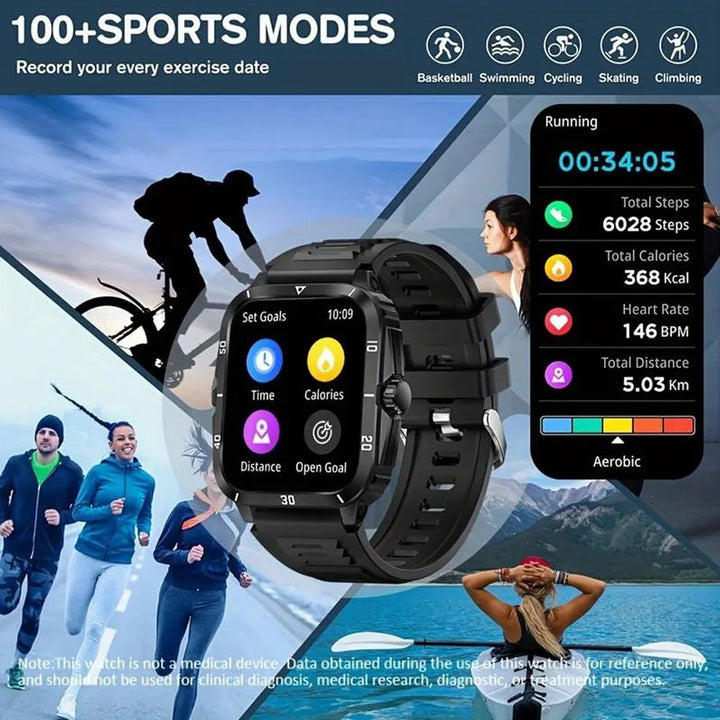 SENBONO Military Smart Watch Men IP68 3ATM Waterproof Outdoor Sports