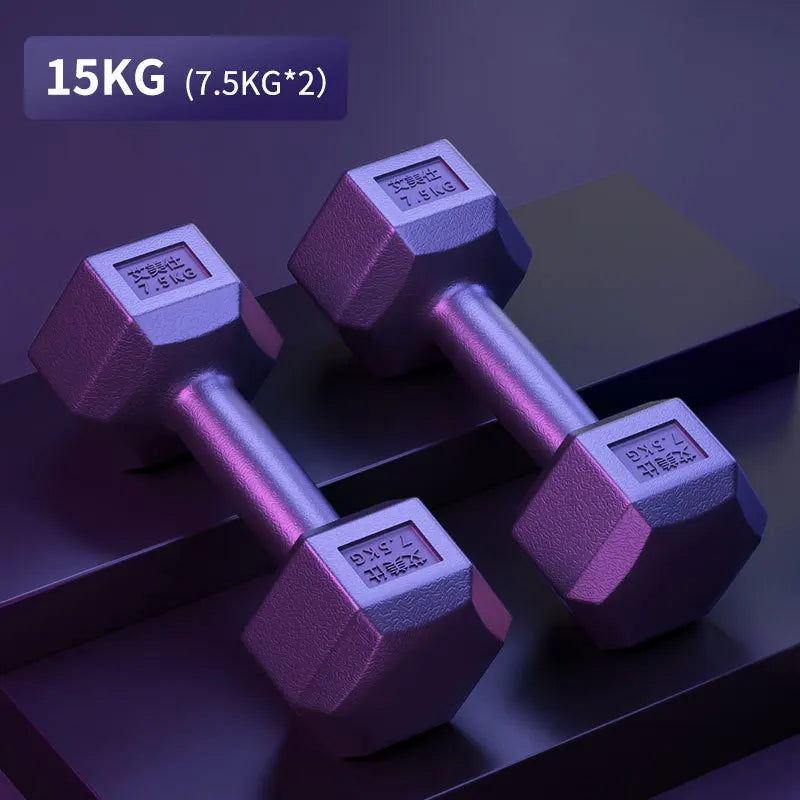 Hexagonal Dumbbells for Men Students Home Fitness Equipment Children Wrapped Dumbbells Pair 0kg 5kg Arm Muscle Training