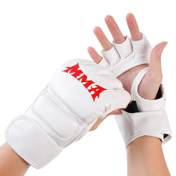 1 Pair Professional Boxing Gloves Muay Thai Fighting Gloves PU Leather