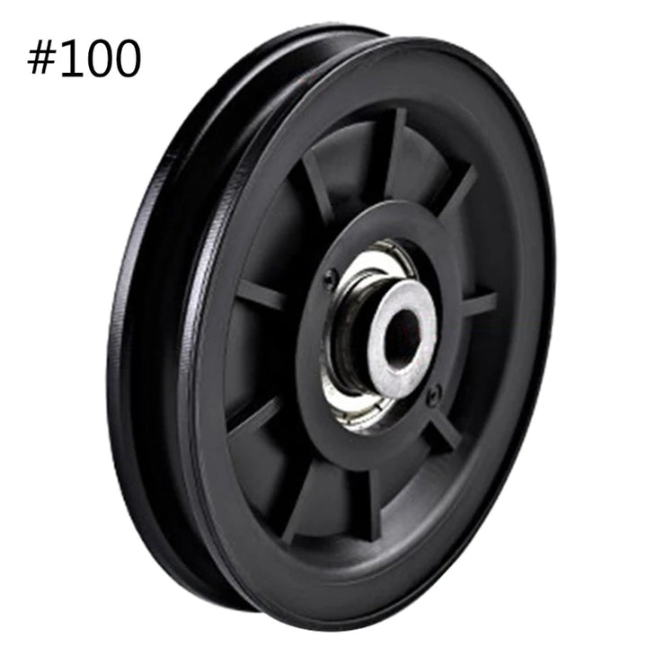 Nylon Bearing Pulley Wheel Round Black Wheel Cable Gym Fitness